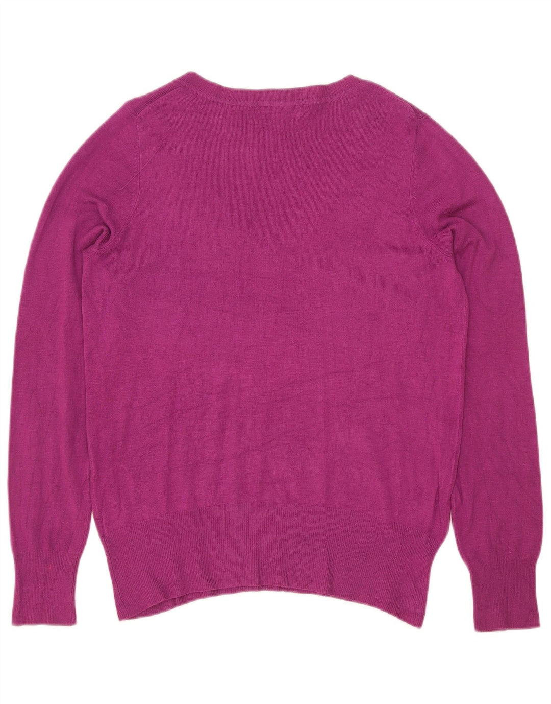Marks & Spencer Dame V-hals sweater UK 14 Medium Maroon Viscose