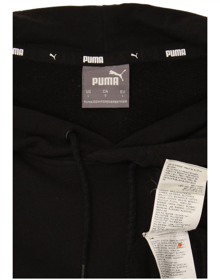 PUMA Hættetrøje til mænd Stor sort bomuld