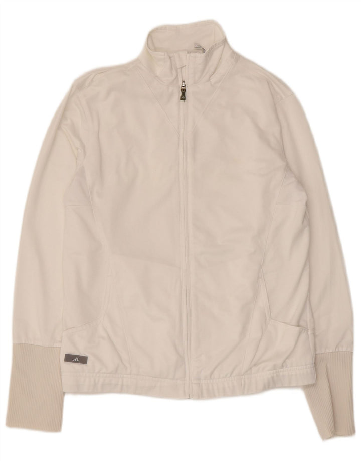 Adidas træningsdragt topjakke til kvinder UK 16 Stor hvid polyester