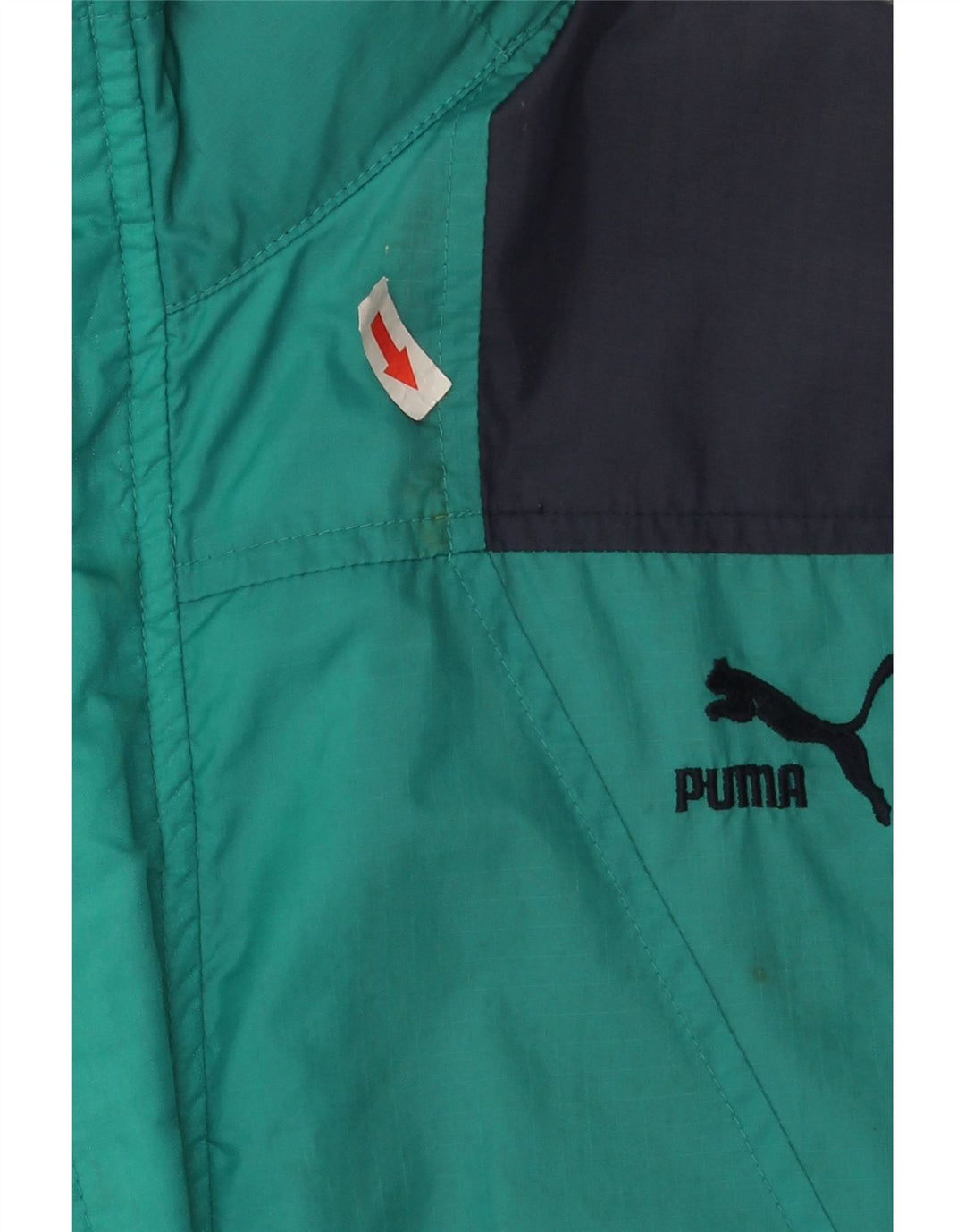 Puma Regnjakke til mænd UK 36 Lille turkis Colourblock Nylon