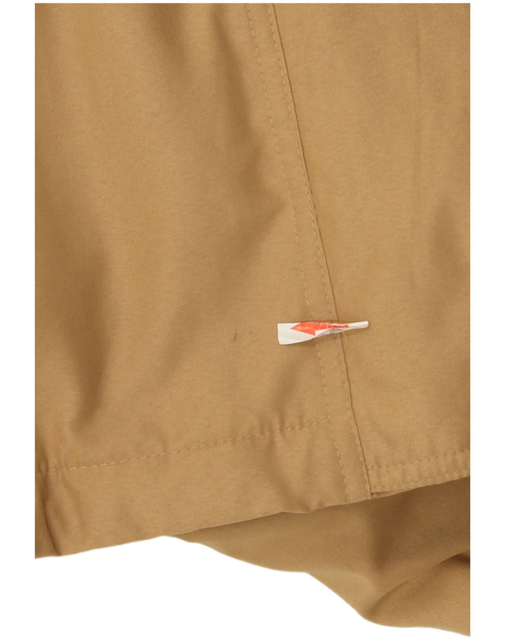 Autentisk vindjakke med hætte til kvinder EU 46 XL Beige polyester