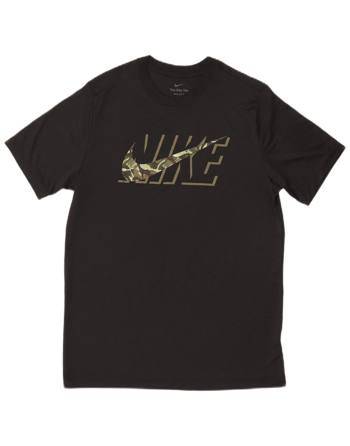Nike Herre Dri Fit Grafisk T-Shirt Top Medium Sort