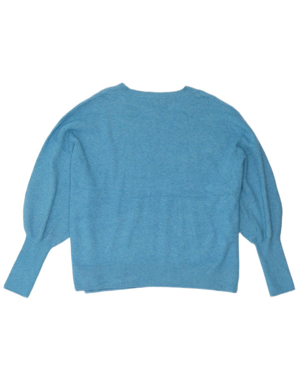 Marks & Spencer Dame Oversized V-hals sweater UK 18 XL Blå
