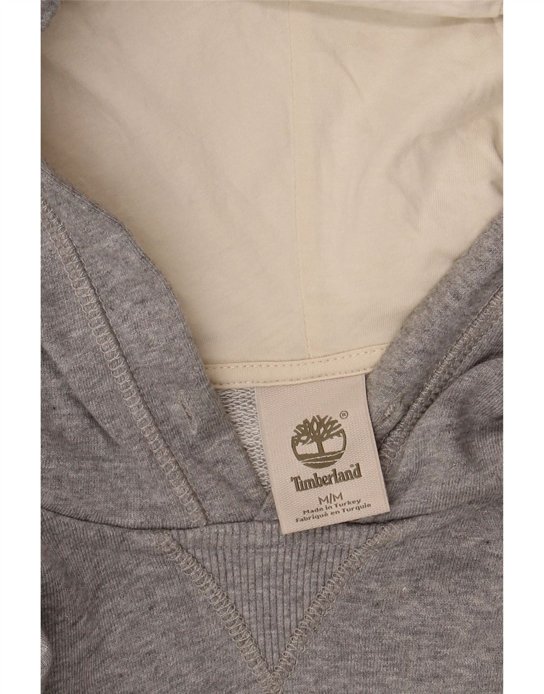 TIMBERLAND Mens Graphic Hoodie Jumper Medium Grey Cotton Vintage Timberland and Second-Hand Timberland from Messina Hembry 