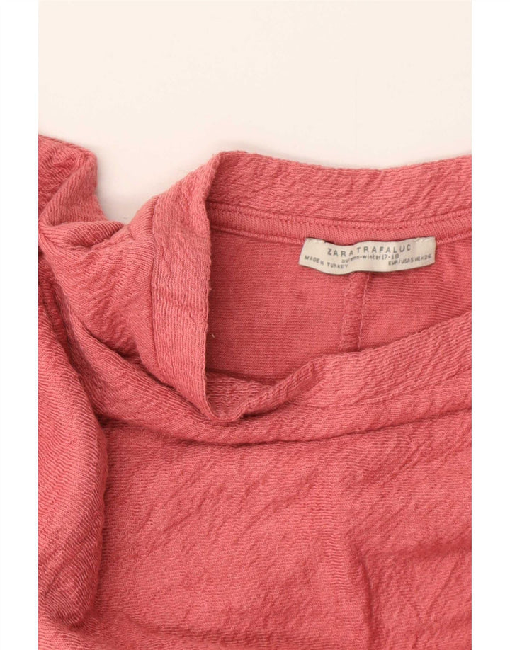 Zara Dame Trafaluc Oversized Sweatshirt Jumper UK 10 Small Pink