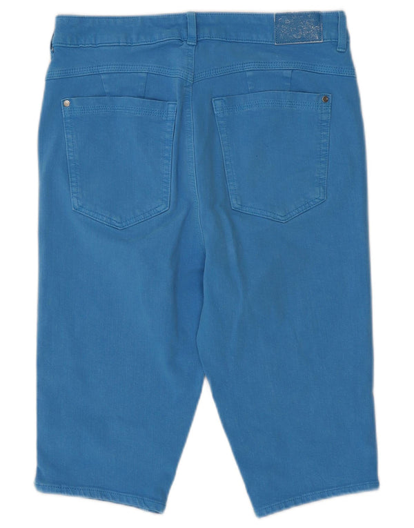 Marks & Spencer Dame Denim Bermuda Shorts UK 12 Medium W28 Blå Bomuld