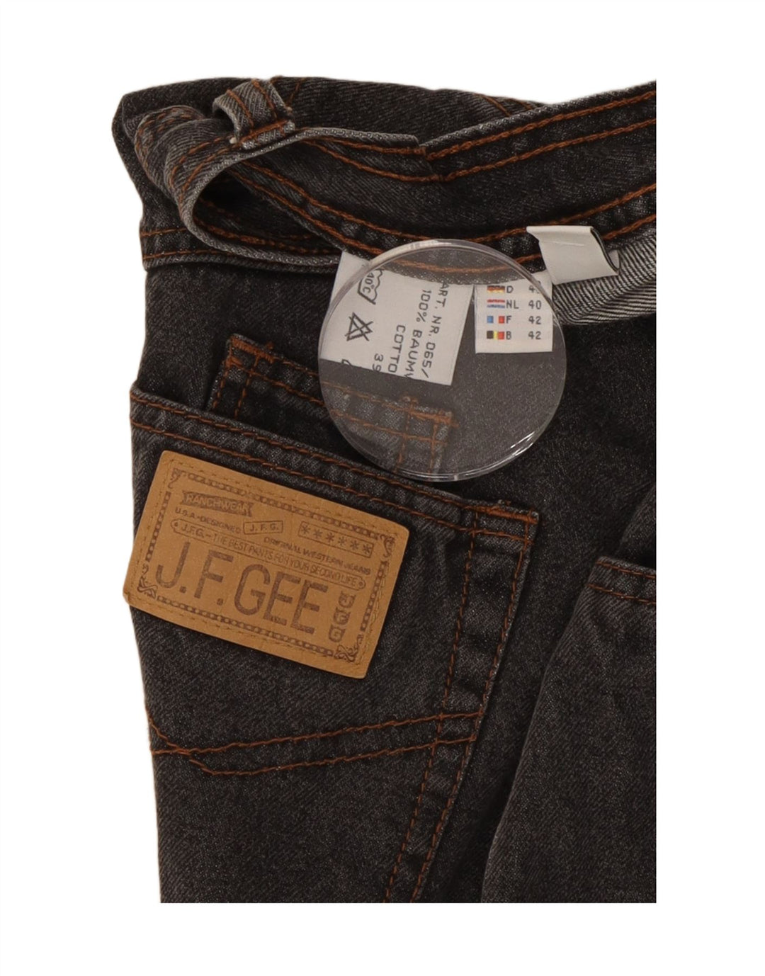 JOHN F GEE Dame denimnederdel EU 40 Medium W28 Grå Bomuld