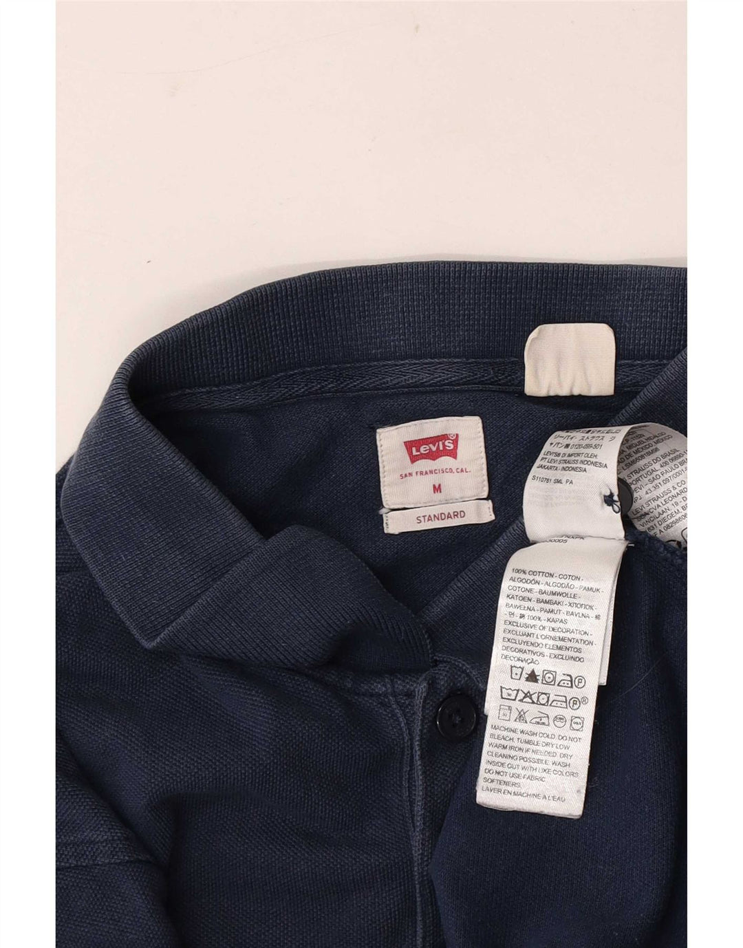 Levi's Standard poloshirt til mænd Medium marineblå bomuld