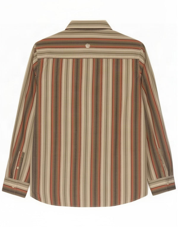 Fat Face Mens Shirt XL Khaki Striped Cotton