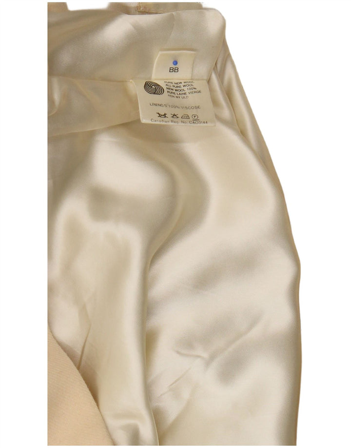 Jaeger Dame Oversized Dobbeltradet Frakke UK 14 Medium Beige Ny Uld