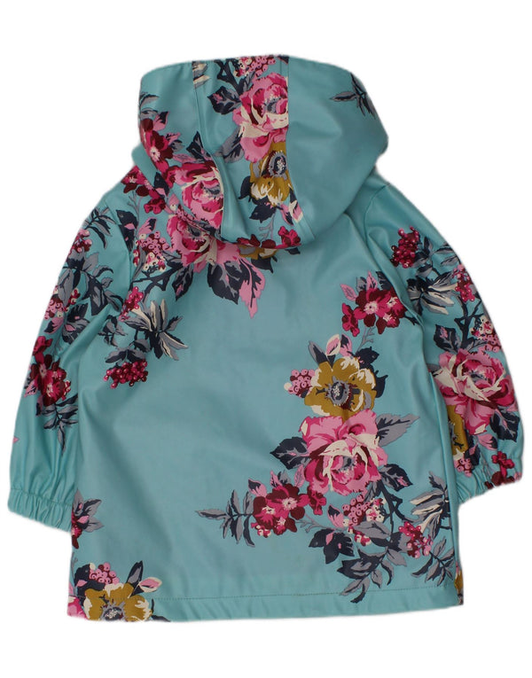 Joules Baby Girls Hættejakke Windbreaker 18-24 måneder Blå blomster