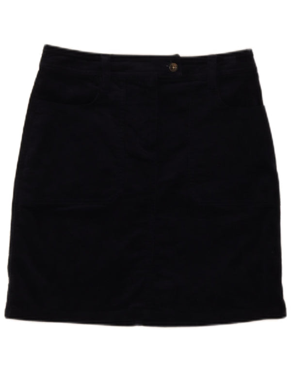 Boden Womens Corduroy Nederdel UK 8 Small W27 Navy Blue Cotton
