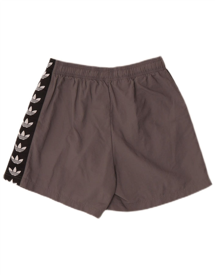 Adidas Herre grafiske sportsshorts Små grå Colourblock Nylon