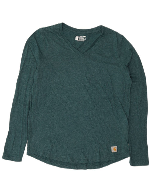 Carhartt Womens Relaxed Fit Top Langærmet US 12/14 Large Green Flecked