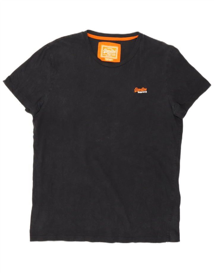 Superdry T-shirt top til mænd, stor sort bomuld