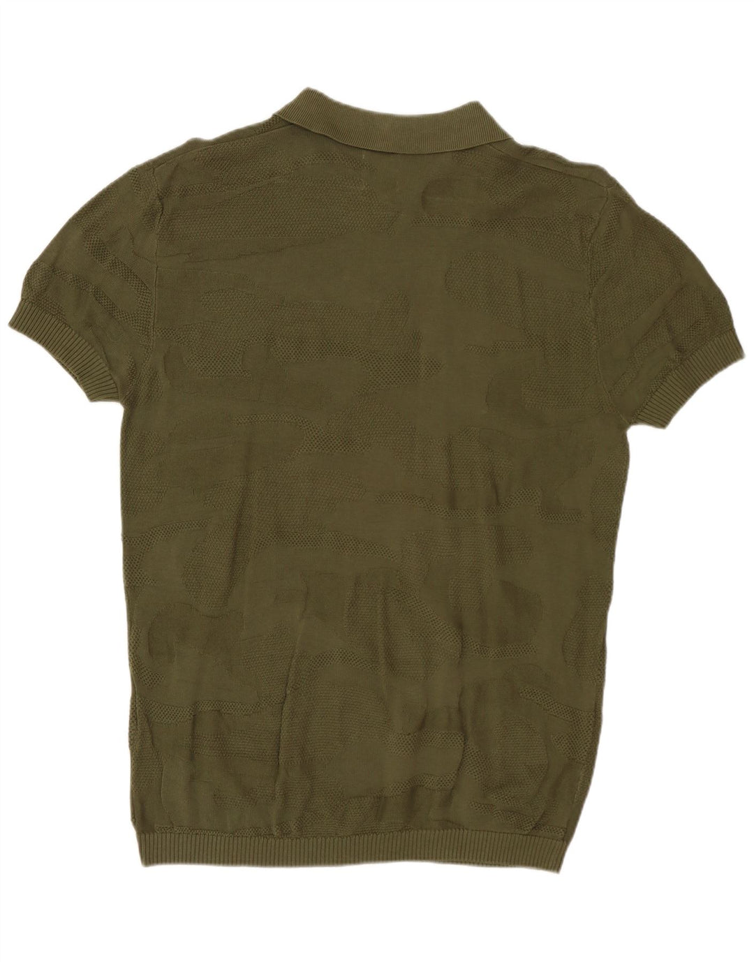 Zara Herre Polo Shirt Medium Khaki Camouflage