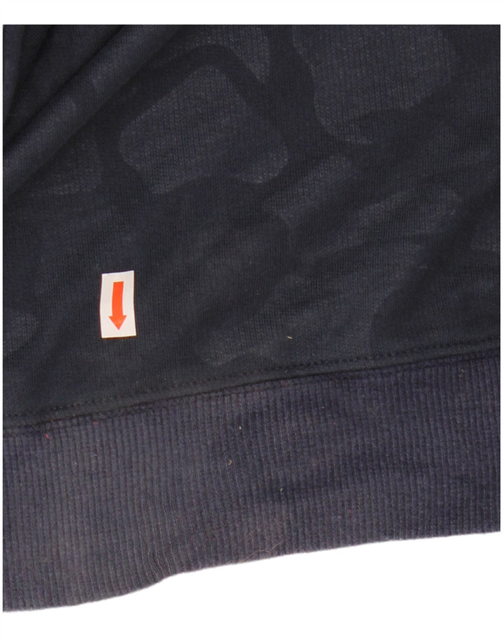 ADIDAS Dame Oversized Sweatshirt Jumper UK 10 Small Navy Blue