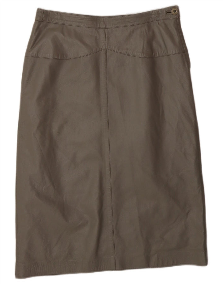 VINTAGE Lædernederdel til kvinder IT 42 Medium W28 Grå