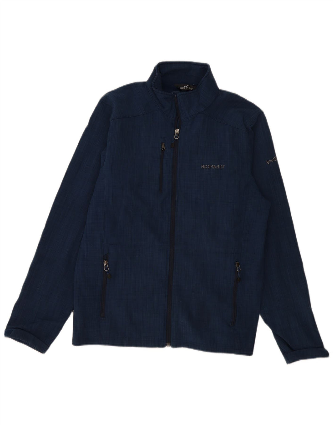 Eddie Bauer Herre Windbreaker Jacket UK 38 Medium Navy Blue Polyester