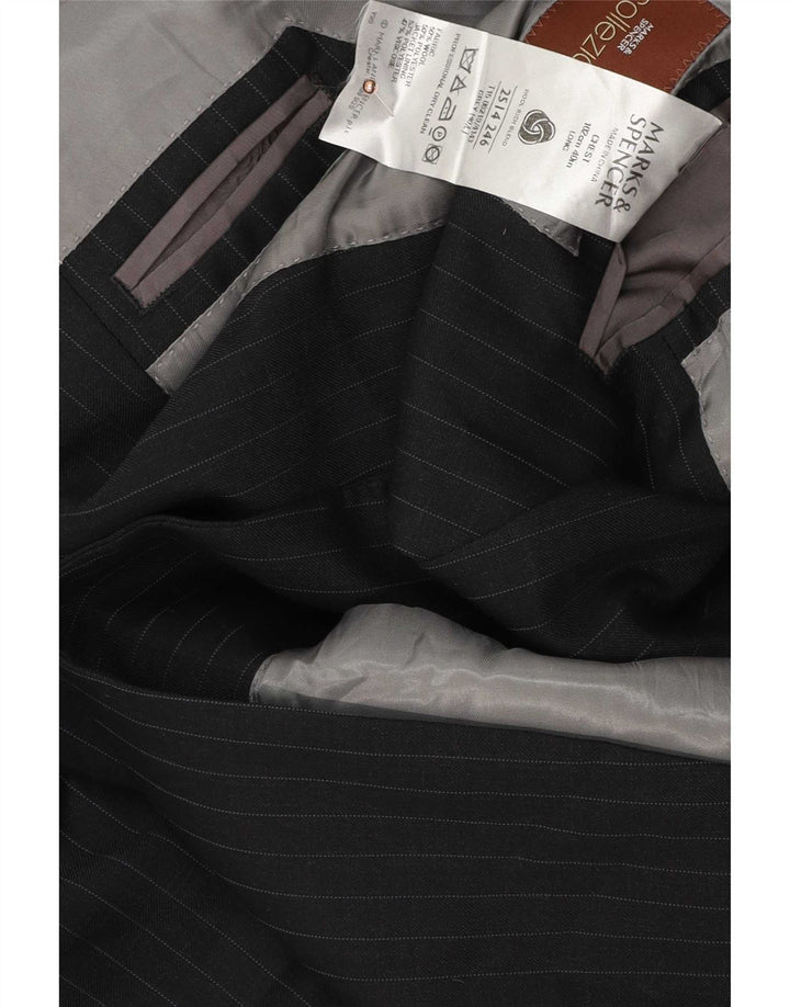 Marks & Spencer Herre 2-knaps blazerjakke UK 40 Medium Grey Pinstripe