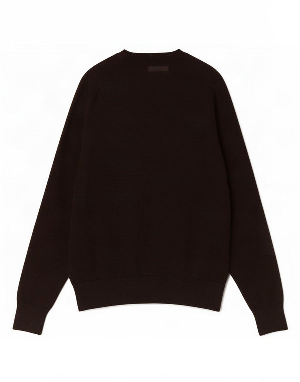 Merona Mens V-Neck Jumper Sweater Small Brown Argyle/Diamond Merino Wool