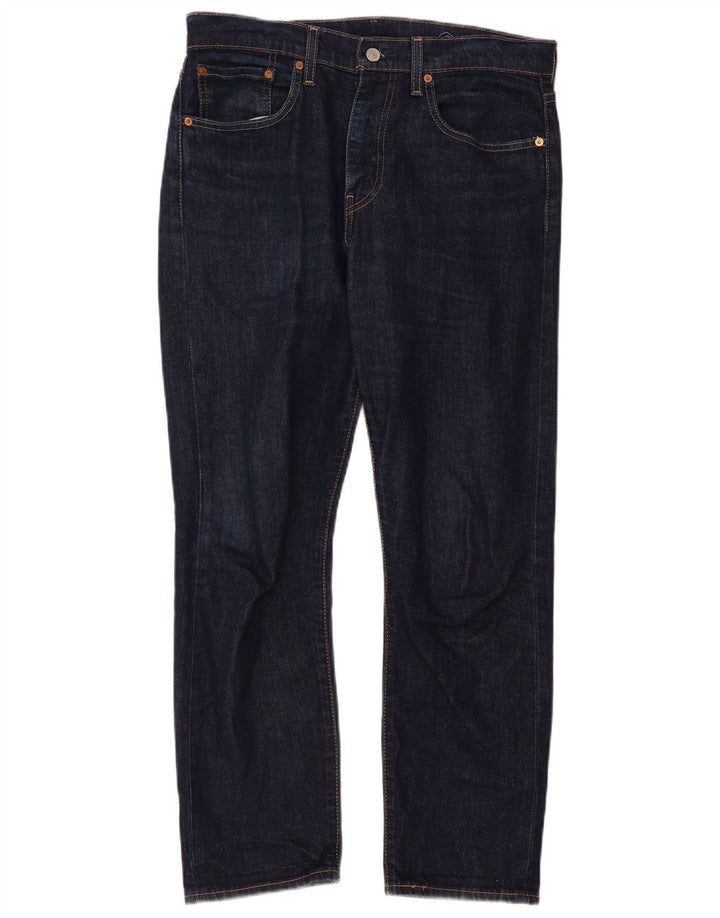 Levi's Dame 502 Straight Jeans W32 L30 Marineblå