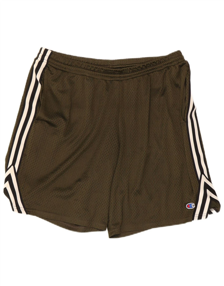 Champion Herre sportsshorts store grøn stribet polyester
