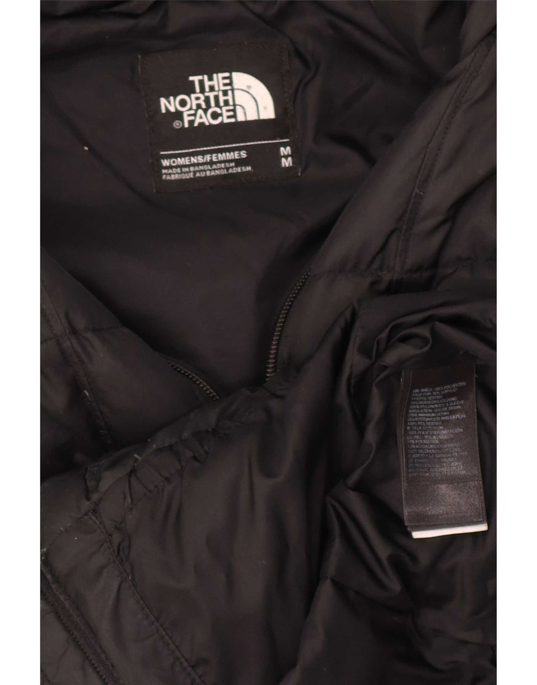 The North Face, polstret jakke til kvinder, UK 14 Medium Sort Polyester