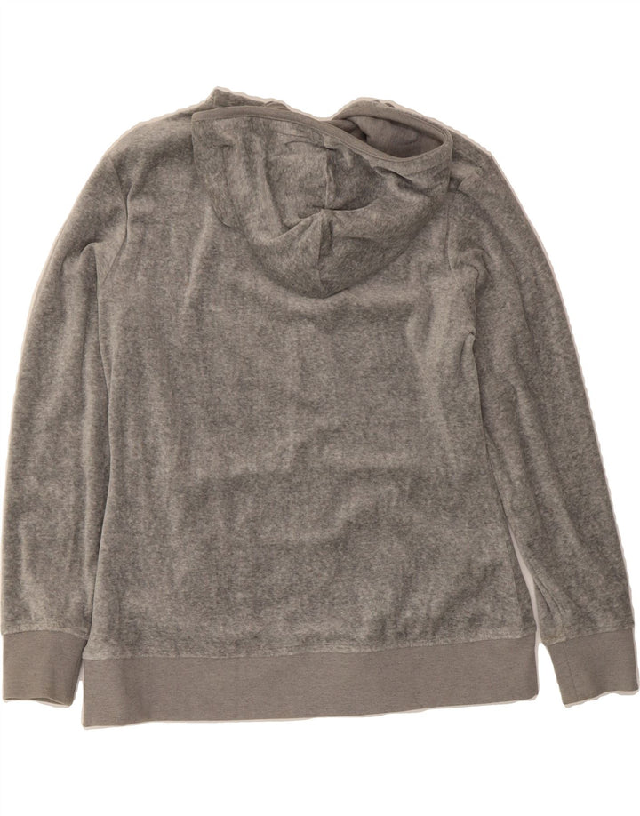 ELLESSE Womens Zip Hoodie Sweater UK 14 Medium Grey Cotton Vintage Ellesse and Second-Hand Ellesse from Messina Hembry 