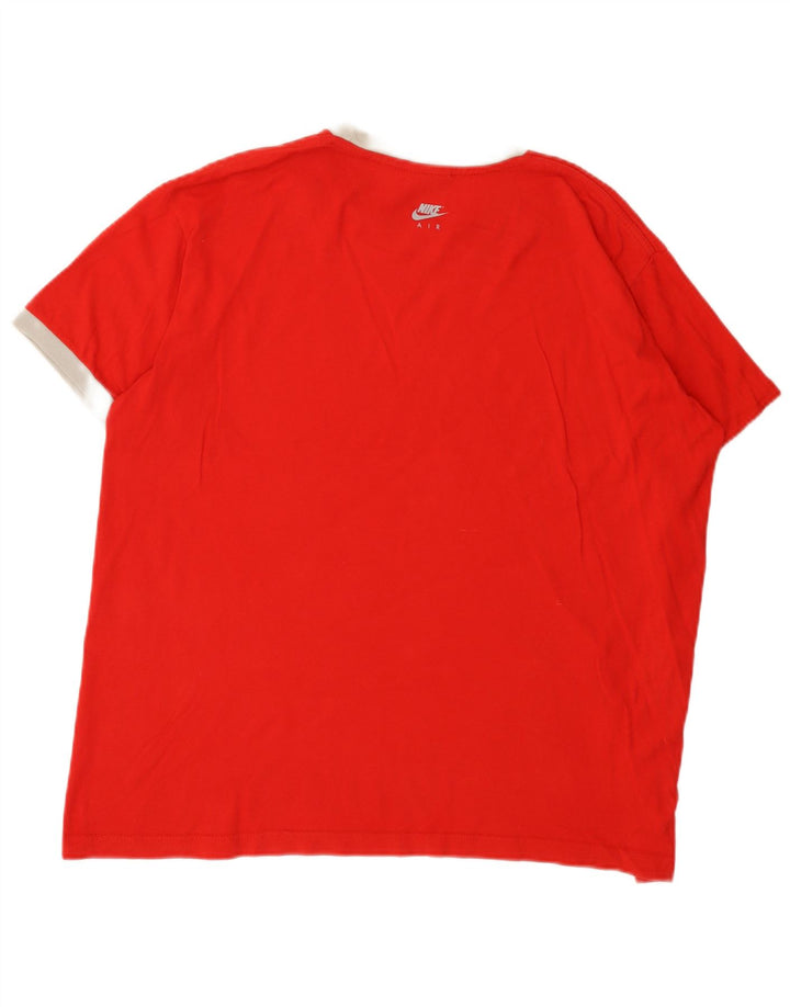 Nike grafisk t-shirt top til mænd XL rød bomuld
