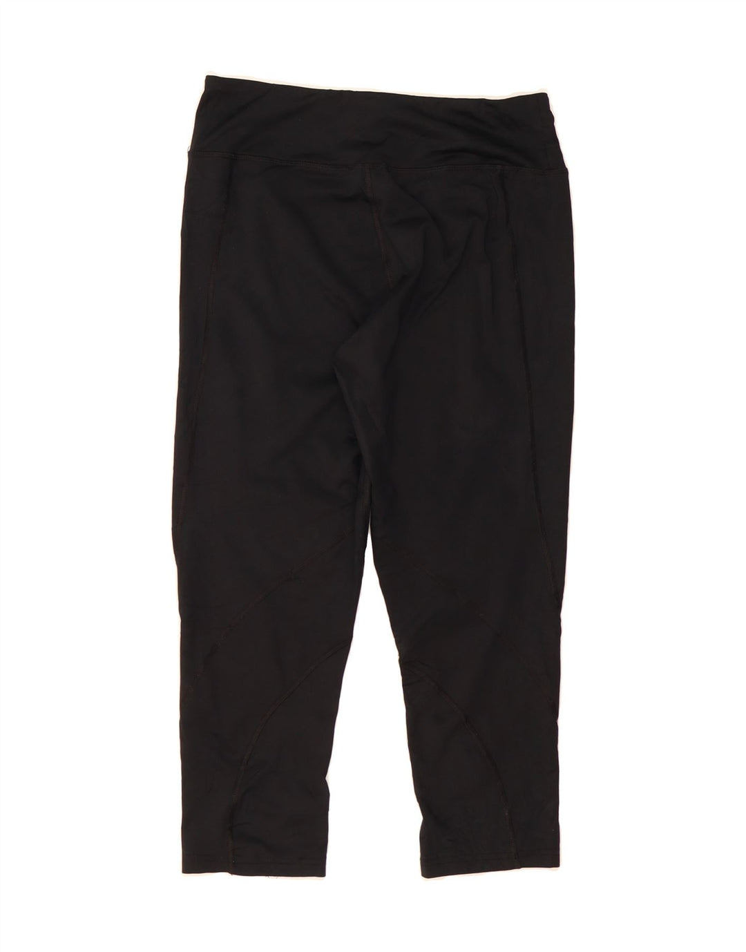 CHAMPION Womens Capri Leggings UK 14 Large  Black Polyester Vintage Champion and Second-Hand Champion from Messina Hembry 