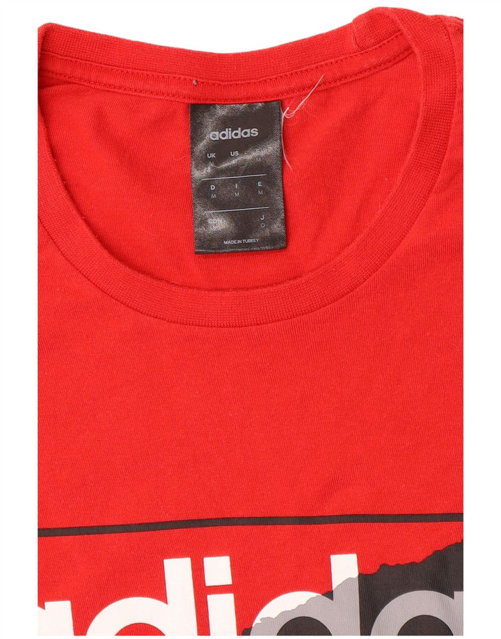 ADIDAS Grafisk T-shirt til mænd, medium rød