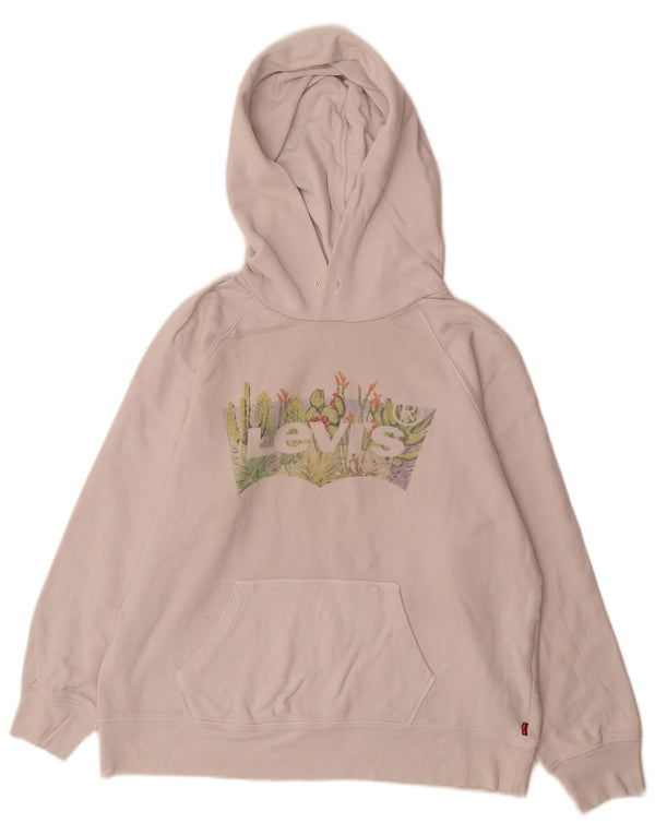 Levi's Grafisk hættetrøje til mænd mellem beige bomuld