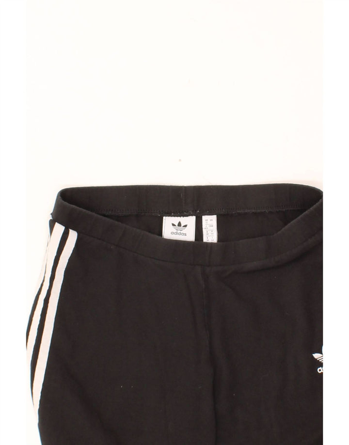 ADIDAS Womens Leggings UK 12 Medium Black Cotton Vintage Adidas and Second-Hand Adidas from Messina Hembry 