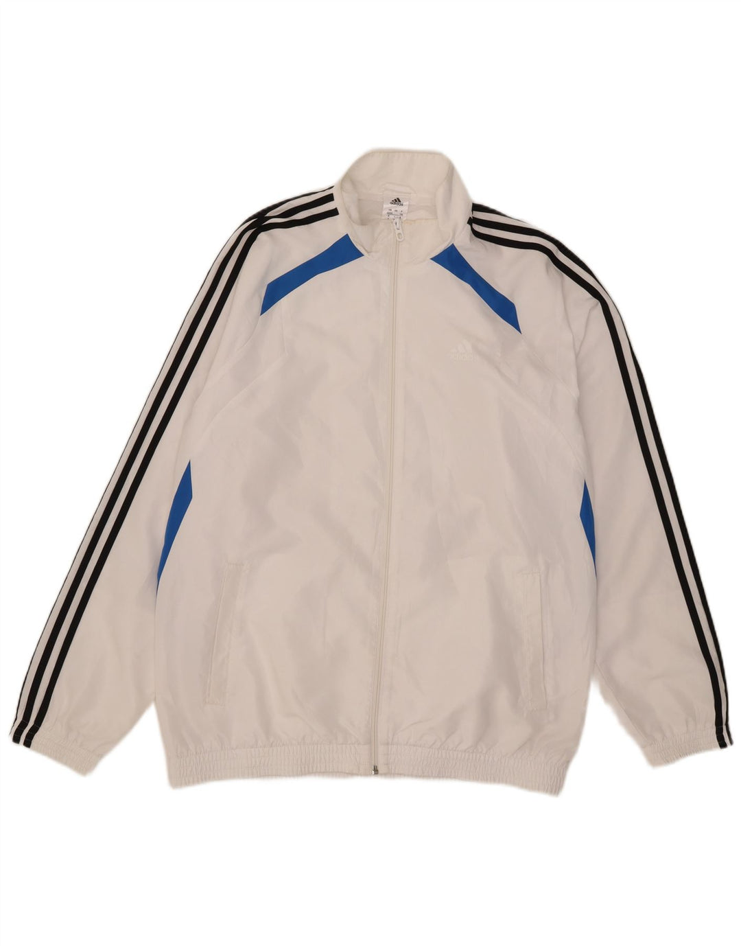 Adidas Træningsdragt til mænd Topjakke UK 42/44 Stor hvid Colourblock Polyester