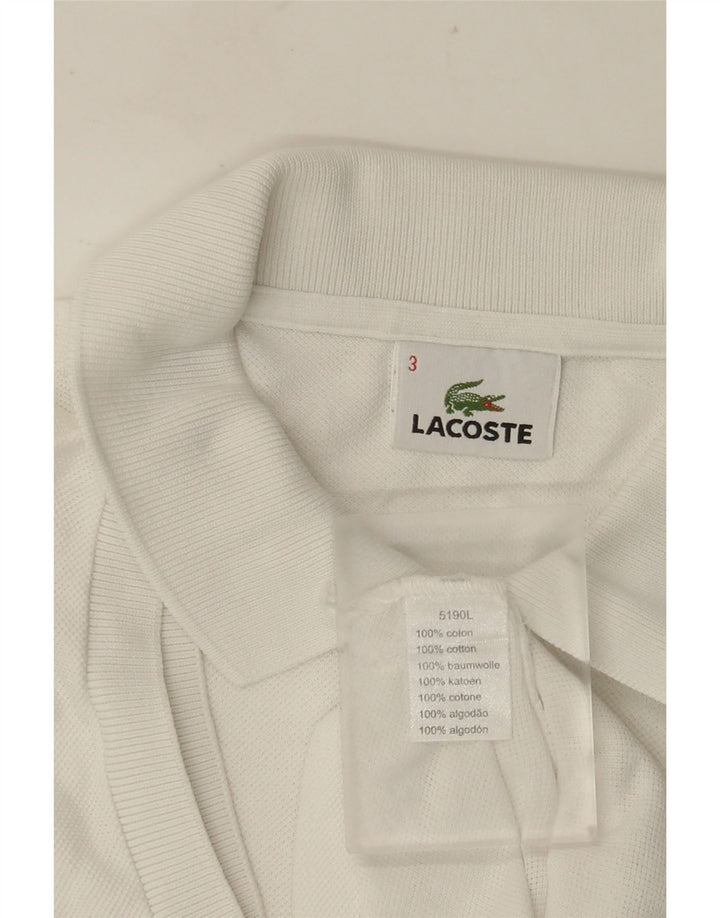 LACOSTE Poloshirt til mænd str. 3 Lille hvid bomuld