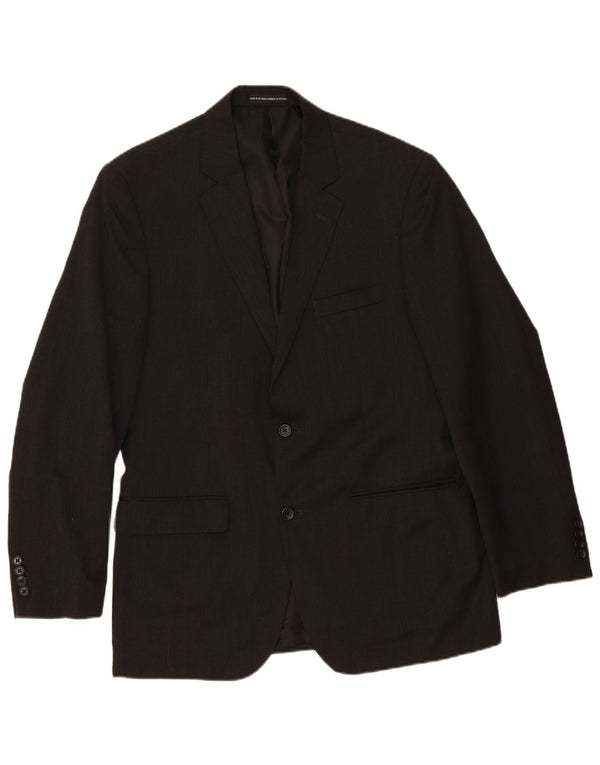 Tommy Hilfiger Herre 2 Button Blazer Jacket UK 40 Large Grey Wool Classic