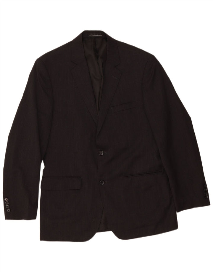 Tommy Hilfiger Herre 2 Button Blazer Jacket UK 40 Large Grey Wool Classic