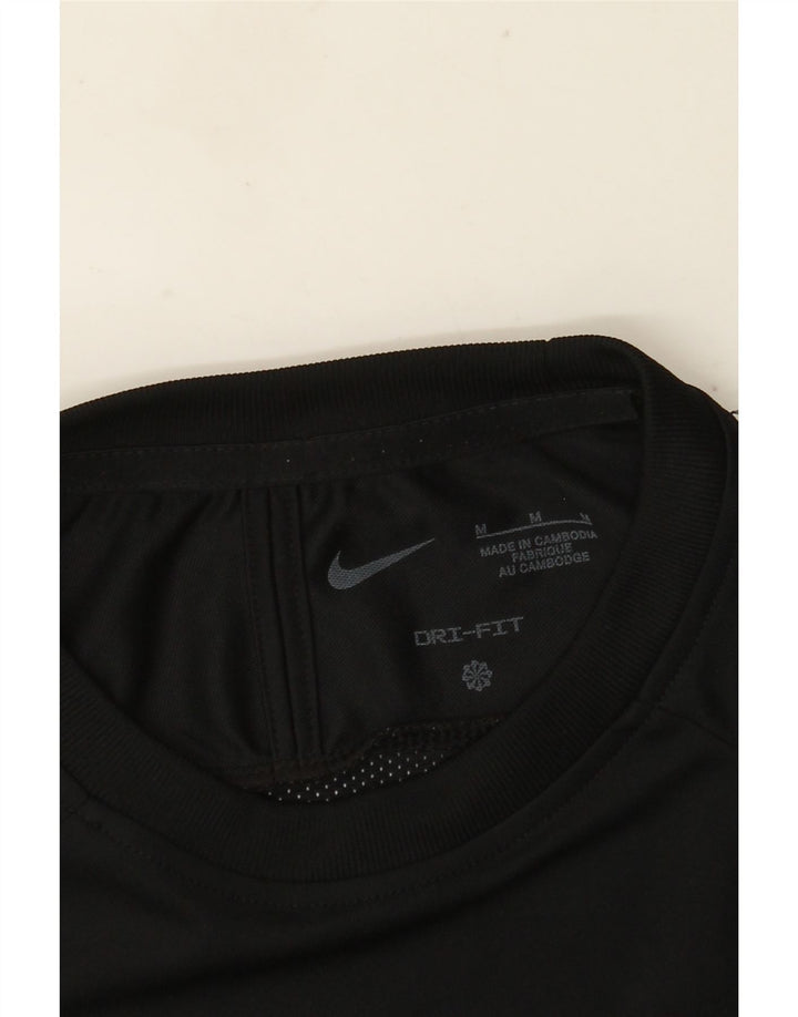 Nike Herre Dri Fit T-shirt Top Medium Sort Colourblock