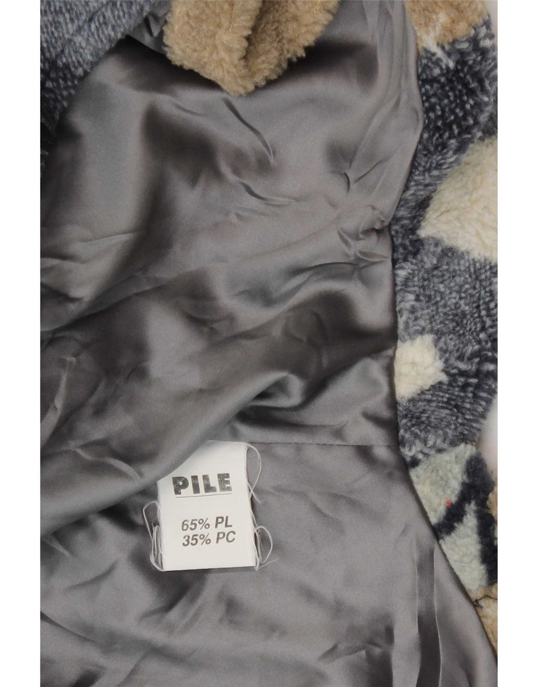 Verde Piu Dame Poncho Fleecejakke UK 12 Medium Flerfarvet Patchwork