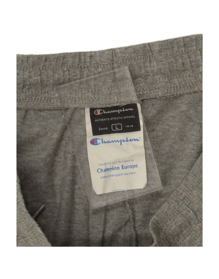 CHAMPION Mens Sport Shorts Large  Grey Cotton