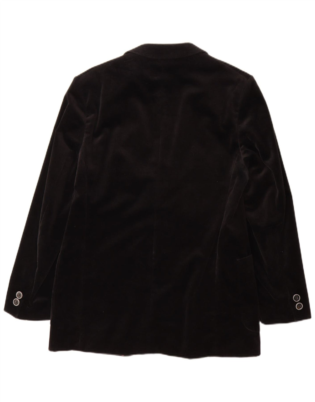 Jeunesse Herre 2 Button Velvet Blazer Jacket UK 38 Medium Sort Bomuld