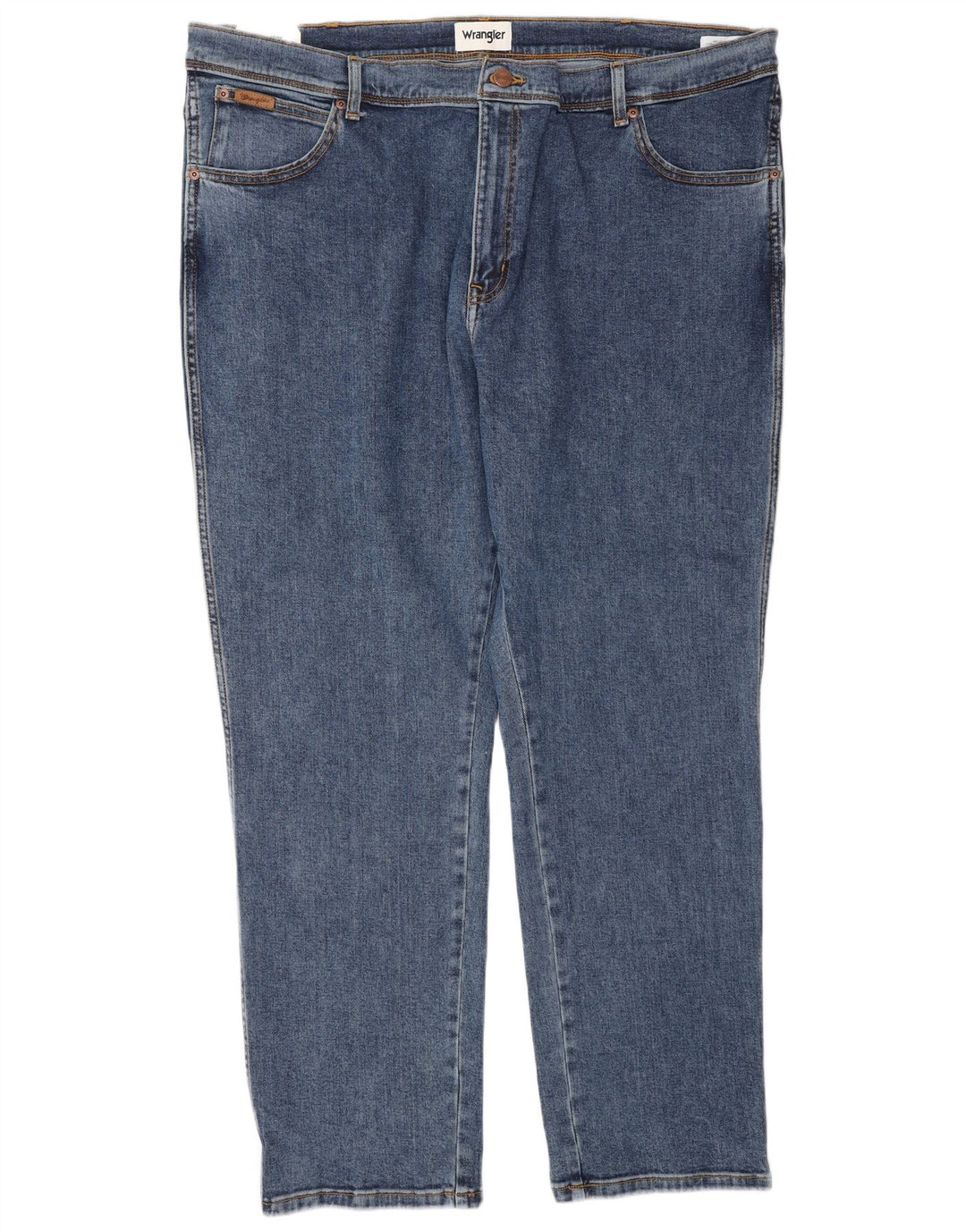 WRANGLER Herre Texas Slim Jeans W44 L30 Blå Bomuld