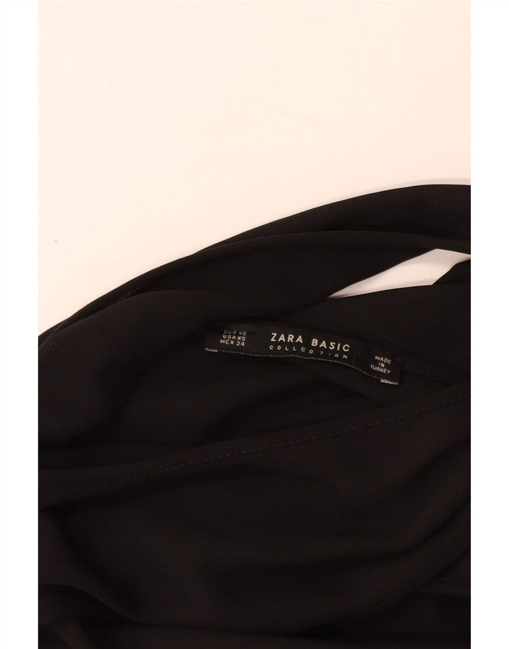 Zara Dame Halter Jumpsuit UK 6 XS Sort Polyester