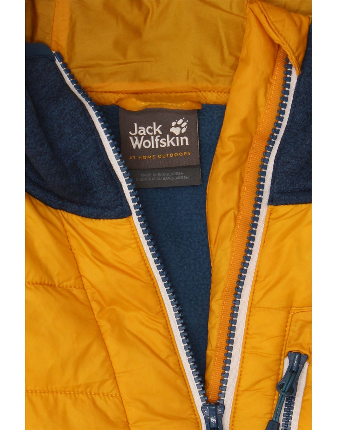 Jack Wolfskin Herre Bomber Jacket UK 36/38 Medium Yellow Polyester