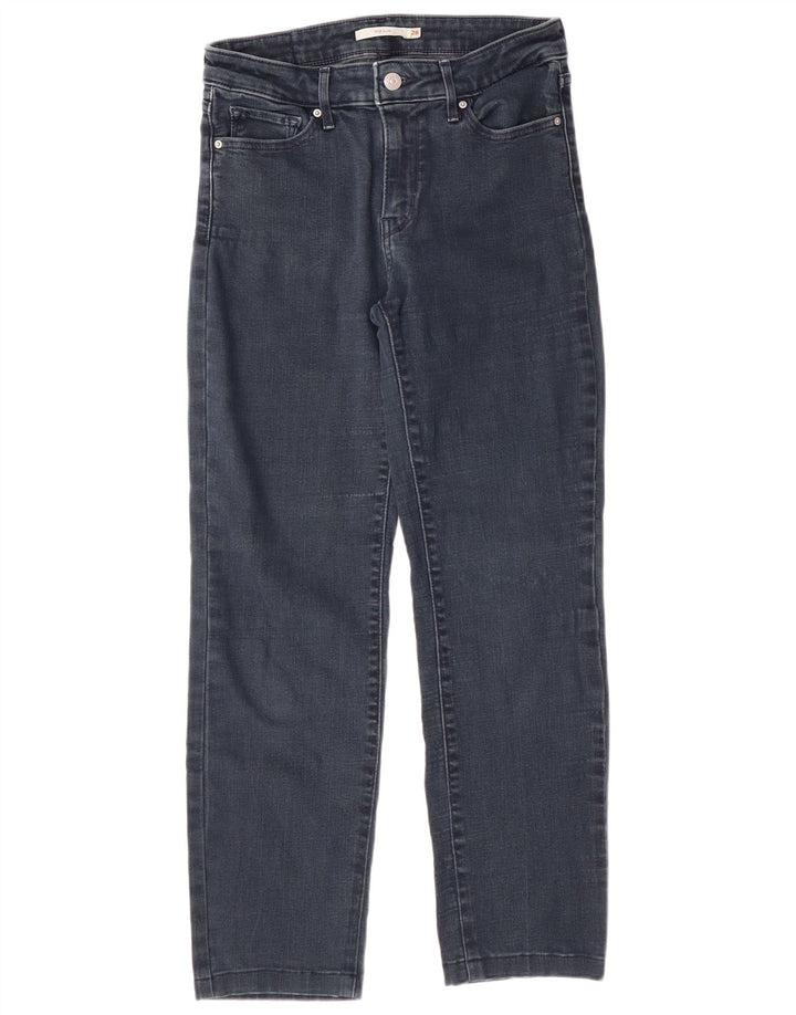 LEVI'S Dame 712 Slim Jeans W28 L27 Blå Bomuld