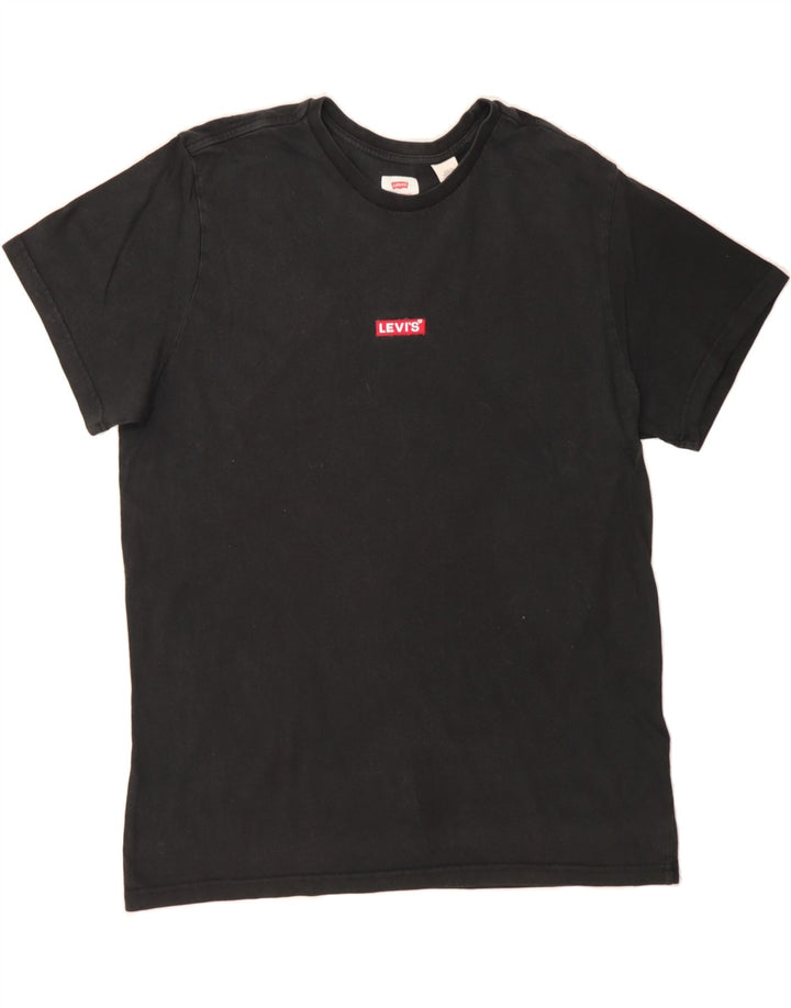 LEVI'S Mens T-Shirt Top Large Black Cotton Vintage Levi's and Second-Hand Levi's from Messina Hembry 