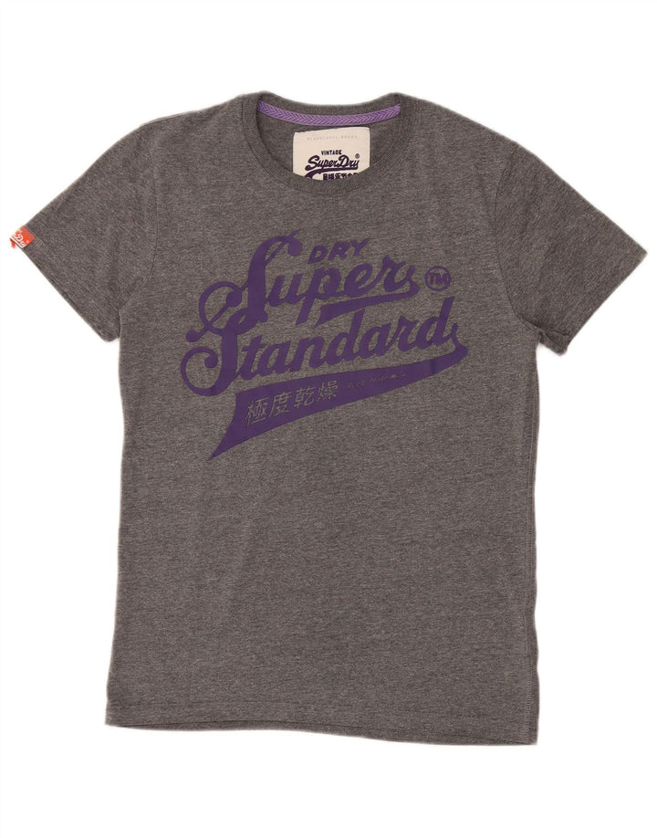 Superdry Herre grafisk T-shirt Top mellemgrå bomuld