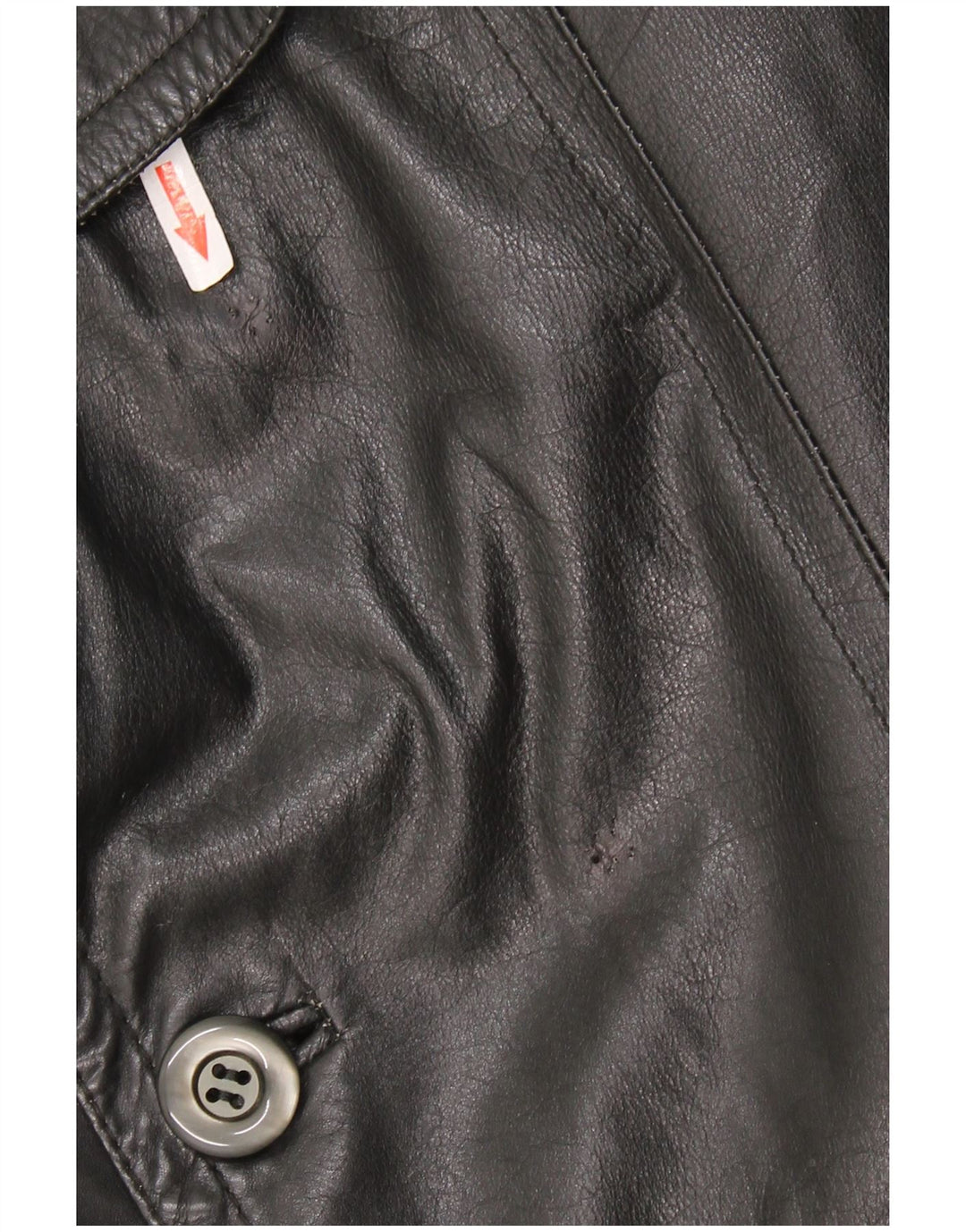 Vintage Læderfrakke til mænd UK 40 Stor sort læder