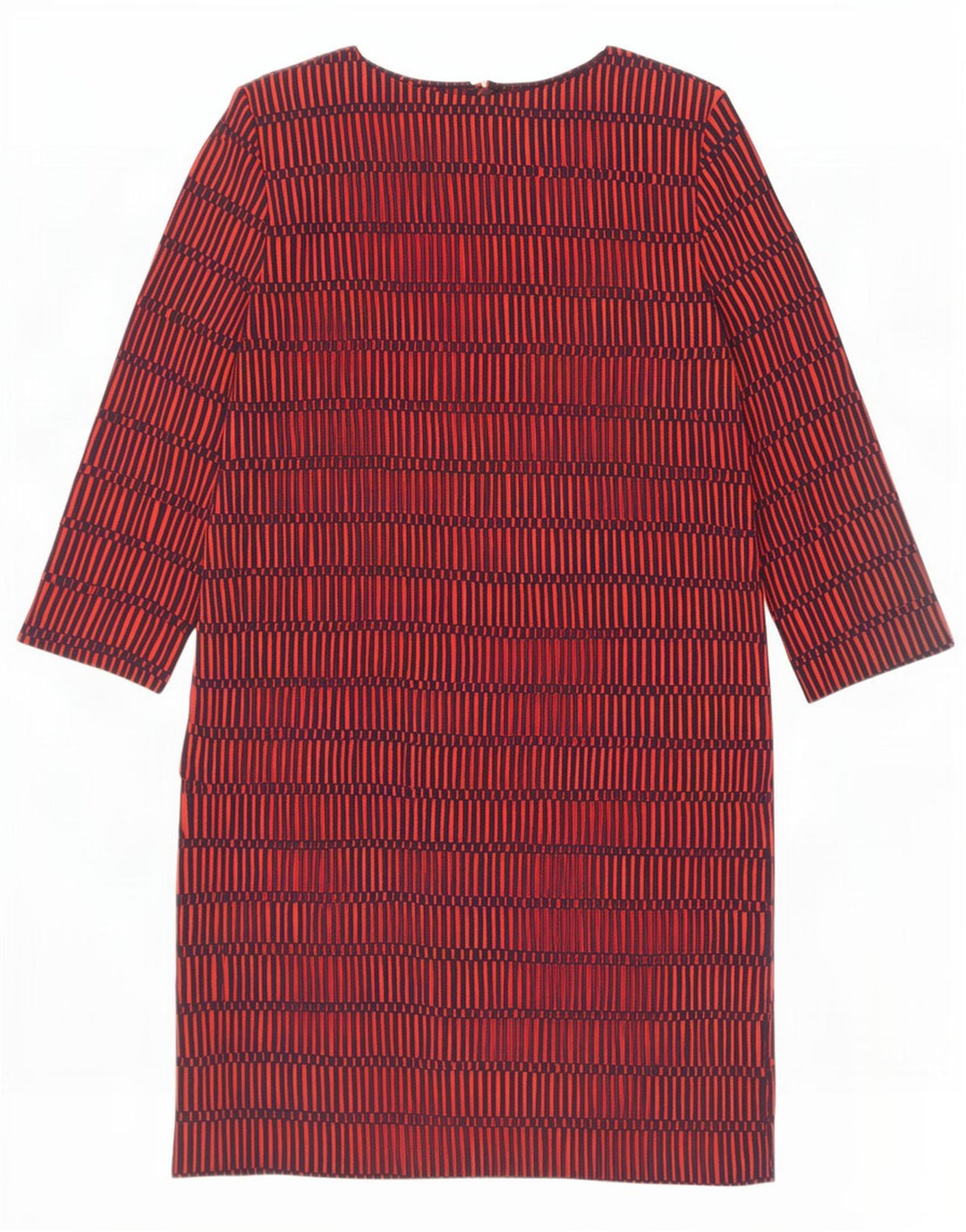 Boden Dame 3/4 Ærm Skift Kjole UK 8 Lille Rød Geometrisk Polyester